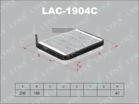 Фильтр салона LYNXauto LAC-1904C