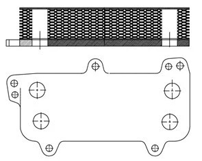 Радиатор масляный VW Transporter (03-)/Touareg (03-) 2.5D (LOc 1803)