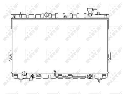 Радиатор двигателя (Al) HYUNDAI Santa Fe 2.7 01- NRF 53646