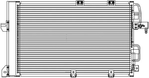 Радиатор кондиц. для а м Opel Astra G (98-) Zafira A (99-) 1.4i 1.6i 1.8i 2.0i M A (LRAC Luzar 2127)