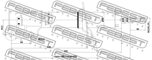 Амортизатор Febest 12110-022FR