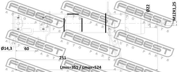 Амортизатор Febest 12110-010FR