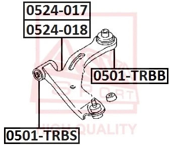 Рычаг подвески нижний Asva 0524-018