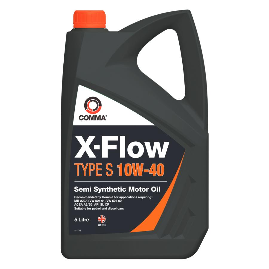 Моторное масло Comma X-Flow Type S 10W-40 полусинтетическое 5 л