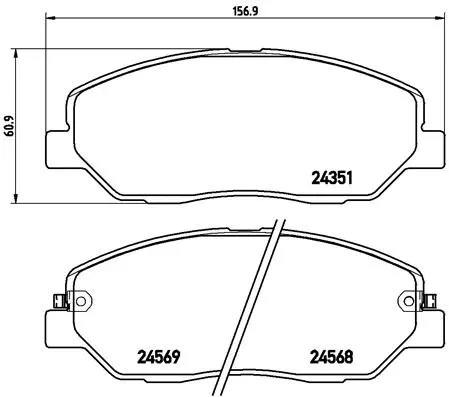 КОЛОДКИ ТОРМОЗНЫЕ ПЕР К-Т HYUNDAI SANTA FE 05