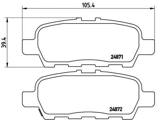 КОЛОДКИ ТОРМОЗНЫЕ INFINITI JX CLOSED OFF-ROAD VEHICLE 09/12- / INFINITI QX60 04/12- / NISSAN (DFAC)