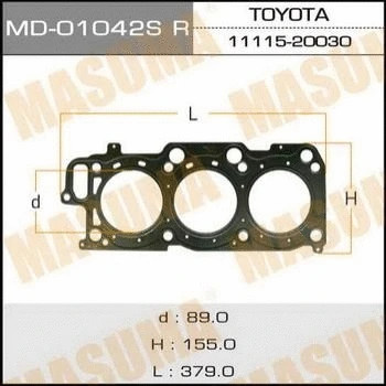ПРОКЛАДКА ГОЛОВ.БЛОКА MASUMA  1MZ-FE  RH