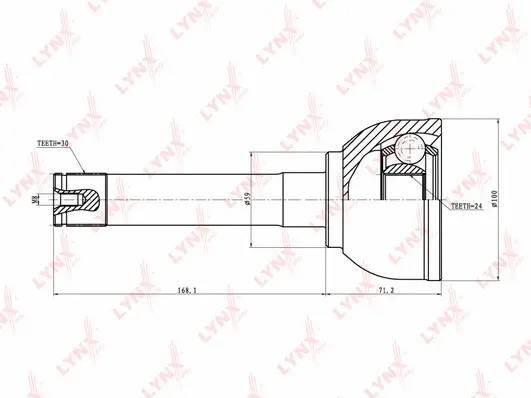 ШРУС НАРУЖ TOYOTA LAND CRUISER 4.2D-4.5 90-97