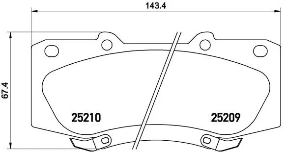 КОЛОДКИ ТОРМОЗНЫЕ TOYOTA HILUX VII PICKUP (N1 N2 N3) 08/04- / TOYOTA HILUX VIII PICKUP (N1) 05/15