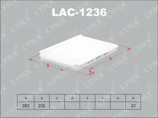 Фильтр салона LYNXauto LAC1236