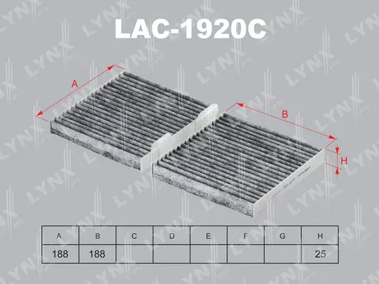 Фильтр салона LYNXauto LAC1920C