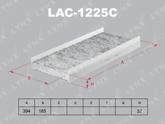 Фильтр салона LYNXauto LAC1225C
