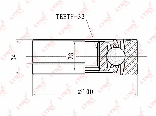 ШРУС ВНУТР AUDI A4 1.8-2.8 95-00 / 80 2.0-2.8 92-94/A3 1.8-1.9TD 96-/1.4T-3.2 03-/, SKODA FABIA