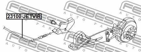 Трос ручного тормоза (арт. 23100JETVIR)