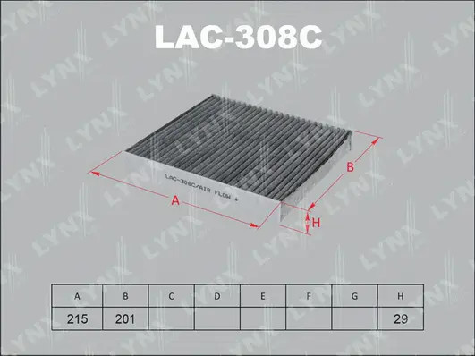 Фильтр салона LYNXauto LAC308C