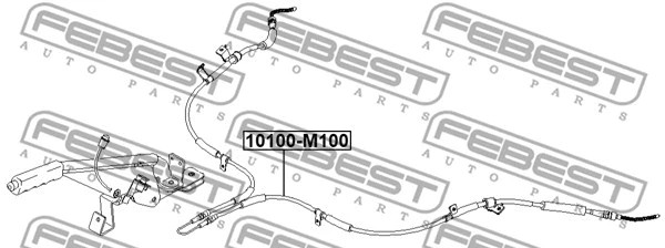 Трос ручного тормоза (арт. 10100M100)