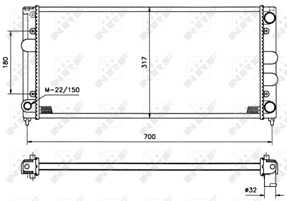 Радиатор NRF (арт. 509506)