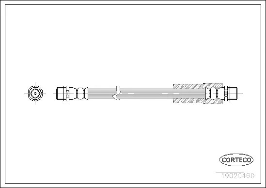 Шланг тормозной AUDI: 80 1.6/2.0/2.0 E 16V/2.0 E 16V quattro/2.0 E quattro/2.0 quattro 86-91, 80 1.6