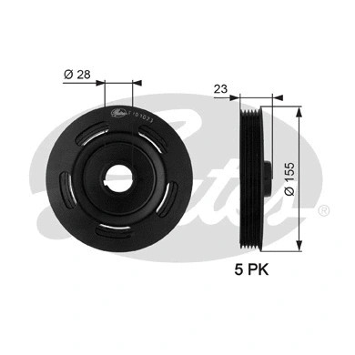 Шкив коленвала 7845-10035 Gates