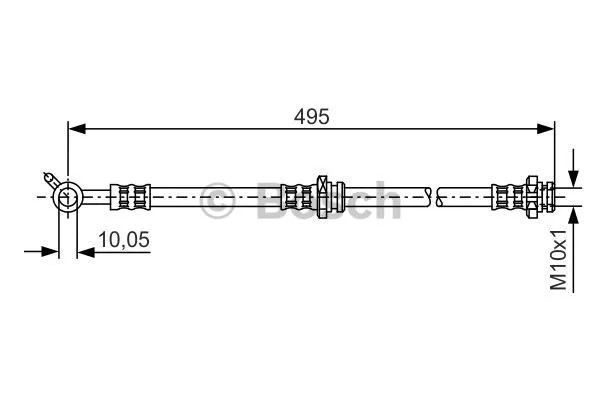 ШЛАНГ ТОРМОЗНОЙ ЗАДНИЙ ПРАВЫЙ Bosch