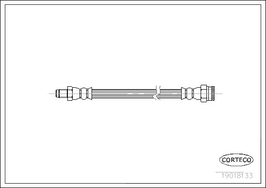 Шланг тормозной ALFA ROMEO: 145 1.4 i.e./1.4 i.e. 16V T.S./1.6 i.e./1.6 i.e. 16V T.S./1.7 i.e. 16V/1