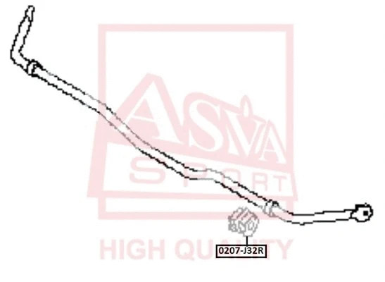Втулка заднего стабилизатора d17 Asva (арт. 0207-J32R)