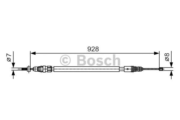 Трос ручного тормоза L Bosch (арт. 1987482000)