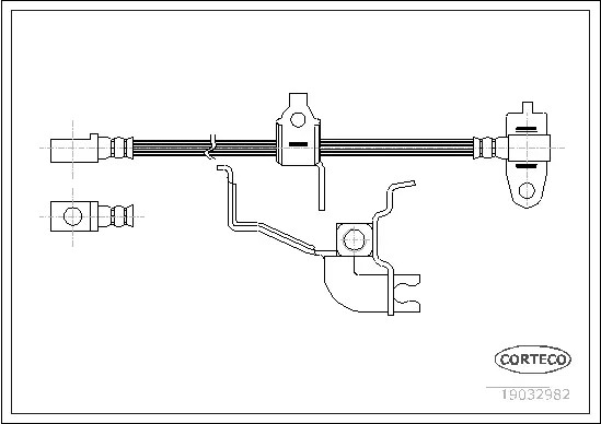 Тормозной шланг передний R [475mm] Corteco