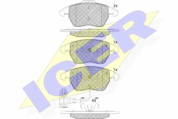 Колодки торм.пер. Icer (арт. 181567-208)