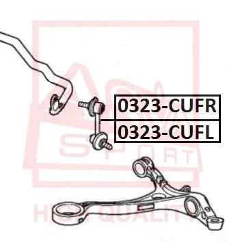 Тяга стабилизатора передняя левая Asva (арт. 0323-CUFL)
