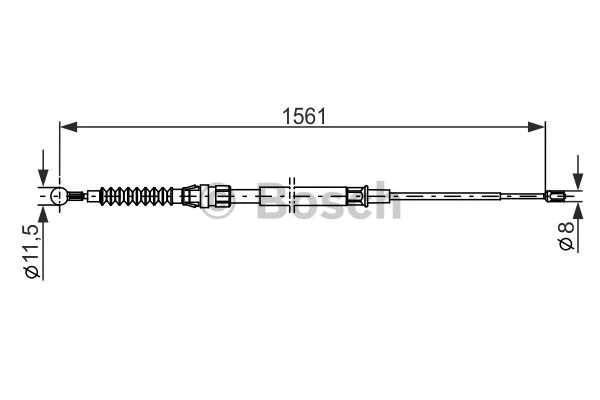 Трос ручного тормоза Bosch (арт. 1987482264)