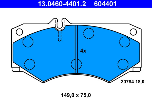 Колодки торм.пер. ATE (арт. 13-0460-4401-2)