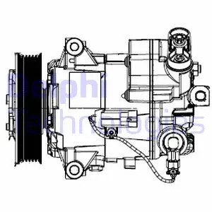 Компрессор кондиционера (for Delphi) PAG46 /шкив 120 mm./ Delphi