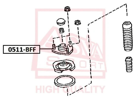 Опора амортизатора Asva (арт. 0511-BFF)