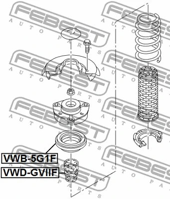 Подшипник опоры переднего амортизатора (арт. VWB5G1F)