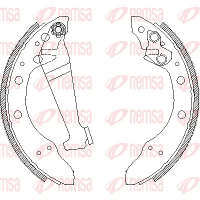 Колодки тормозные барабанные Audi 80 86-89, 100 -8