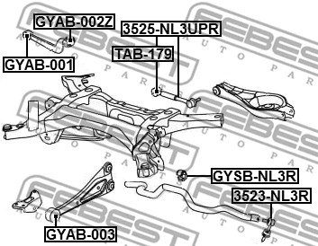 Тяга подвески поперечная с шаровой Febest 3525-NL3UPR