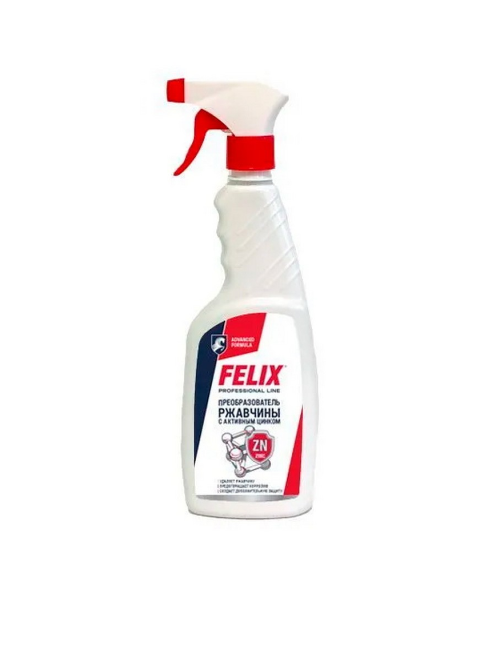 Преобразователь ржавчины FELIX Professional Line с активным цинком триггер 411040183 500мл (15)
