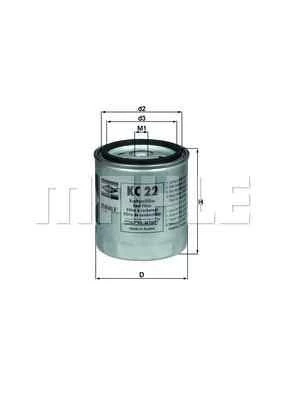 Фильтр топливный Mahle/Knecht KC22