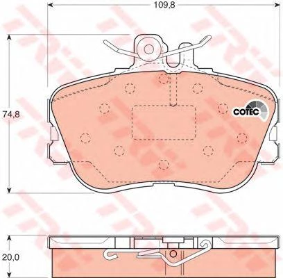 Колодки тормозные дисковые TRW GDB1094