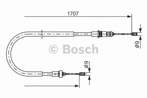 Трос стояночного тормоза BOSCH 1987477587