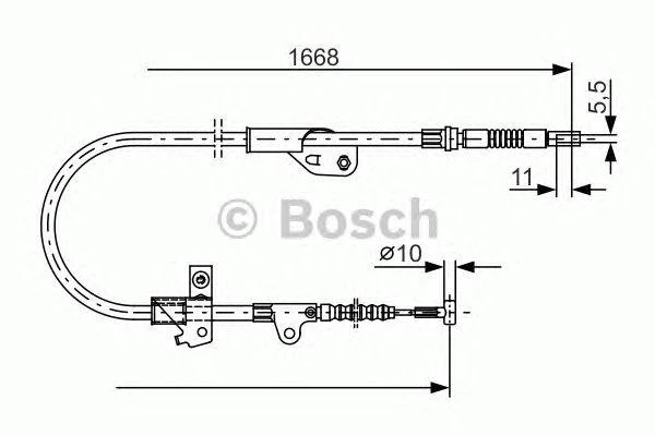 Трос стояночного тормоза BOSCH 1987477755