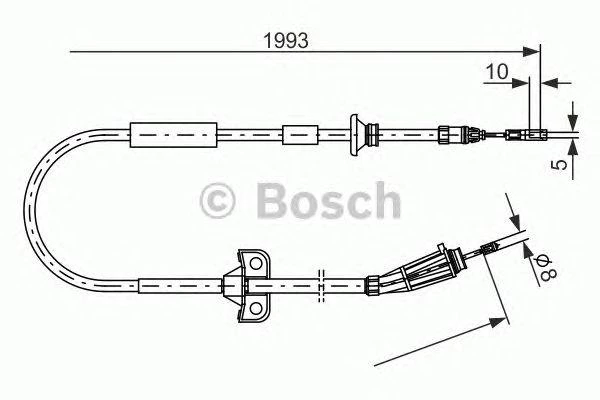 Трос стояночного тормоза BOSCH 1987477819