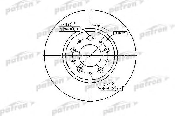 Диск тормозной передний Patron PBD2671