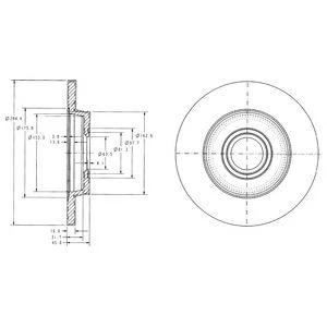 Диск тормозной DELPHI BG3416