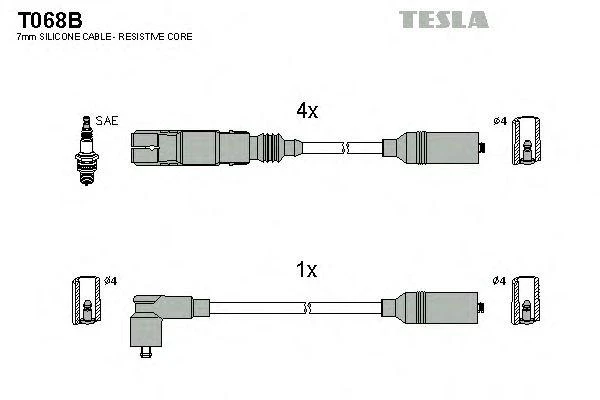 Провода высоковольтные TESLA T068B