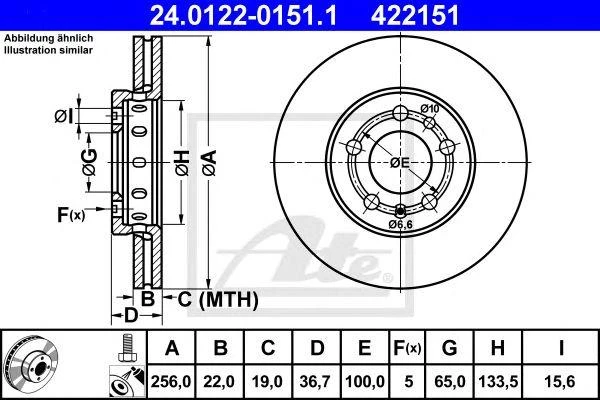 Диск тормозной передн, AUDI: A1 1.2 TFSI/1.4 TFSI/1.6 TDI/2.0 TDI/2.0 TFSI quattro 10-, A1 Sportback
