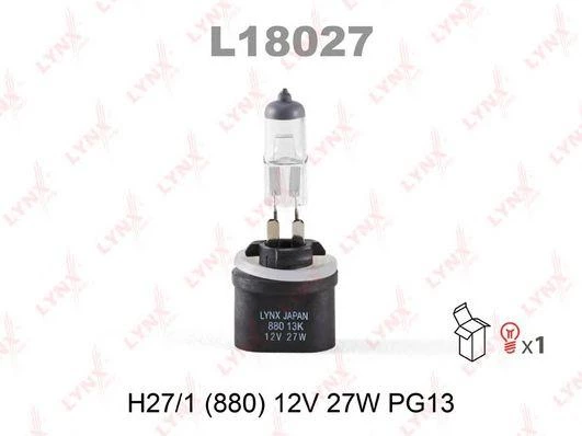 Лампа галогенная LYNXauto L18027 H27 (PG13) 12В 27Вт 1 шт