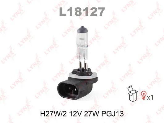 Лампа галогенная LYNXauto L18127 H27W/2 (PGJ13) 12В 27Вт 1 шт