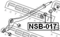 Втулка рычага задняя FEBEST NSB-017